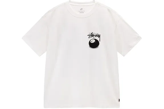 Nike x Stussy 8 Ball fleece T-shirt white Nike x Stussy 8 Ball fleece T-shirt white