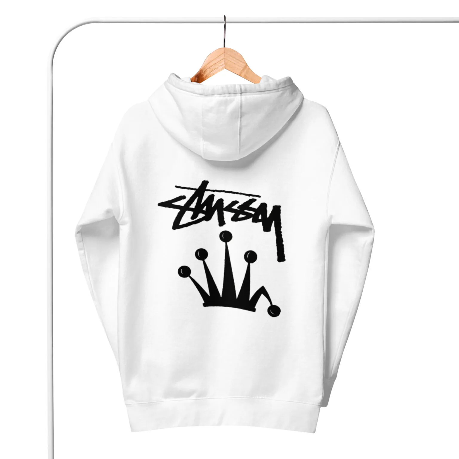 Stussy Crown Hoodie Unisex white Stussy Crown Hoodie Unisex white