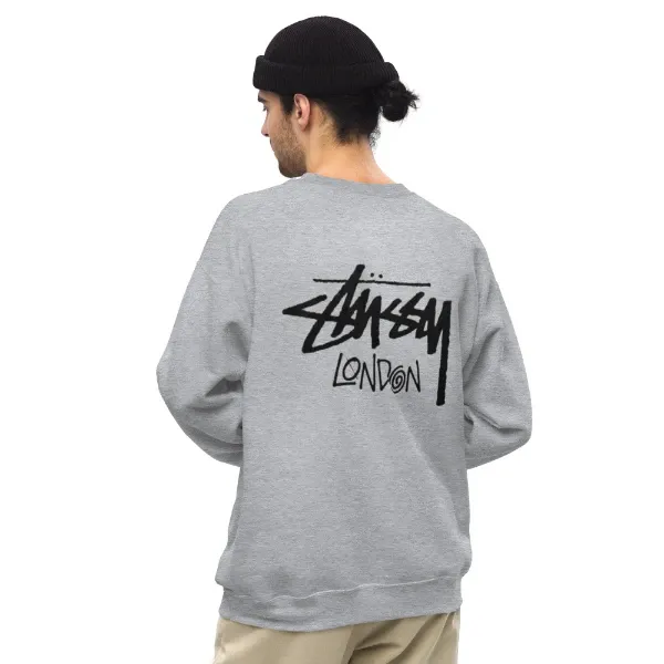 Stussy London Crewneck Sweatshirt grey Stussy London Crewneck Sweatshirt grey