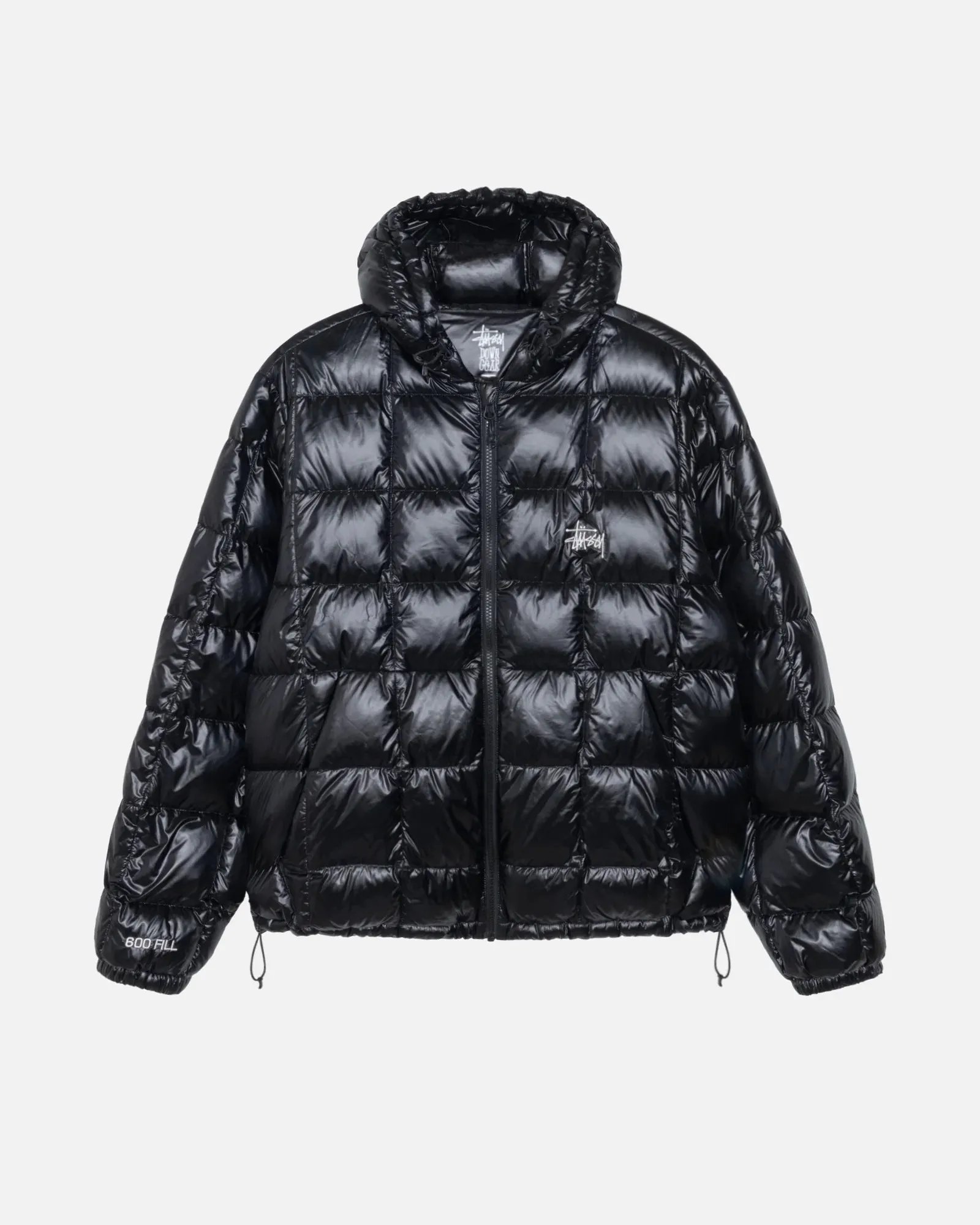 Stussy Midweight Hooded Puffer Black Stussy Midweight Hooded Puffer Black