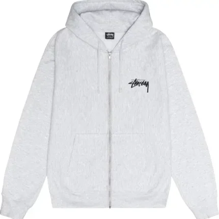 Stussy Shattered Zip Hoodie white