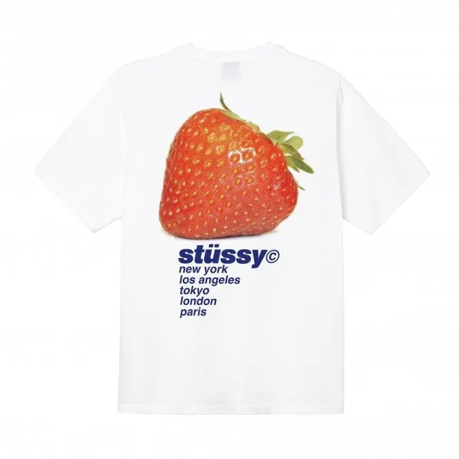 Stussy Strawberry Tee white Stussy Strawberry Tee white