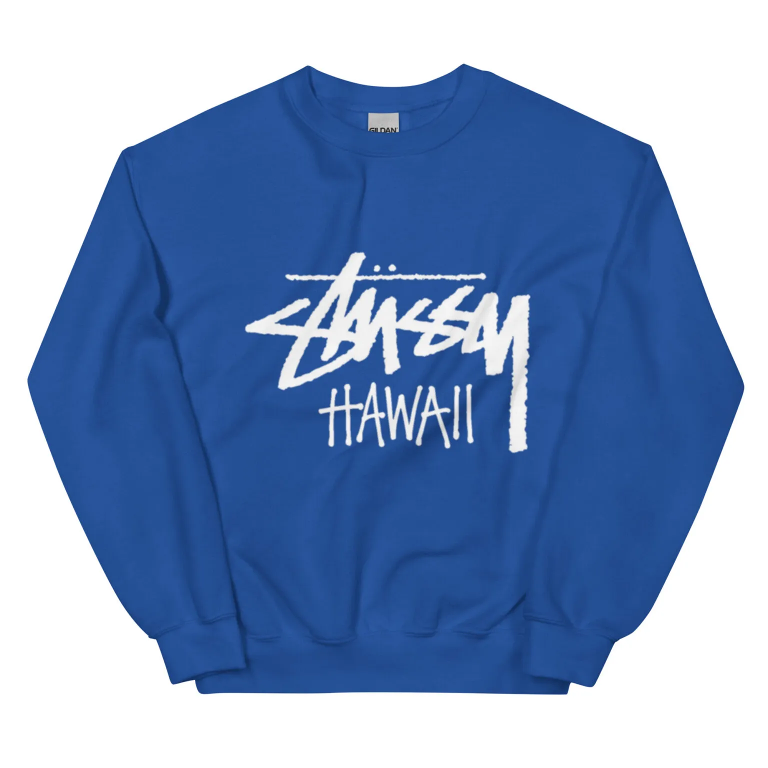 Unisex Stussy Hawaii Sweatshirt royal bl Unisex Stussy Hawaii Sweatshirt royal bl