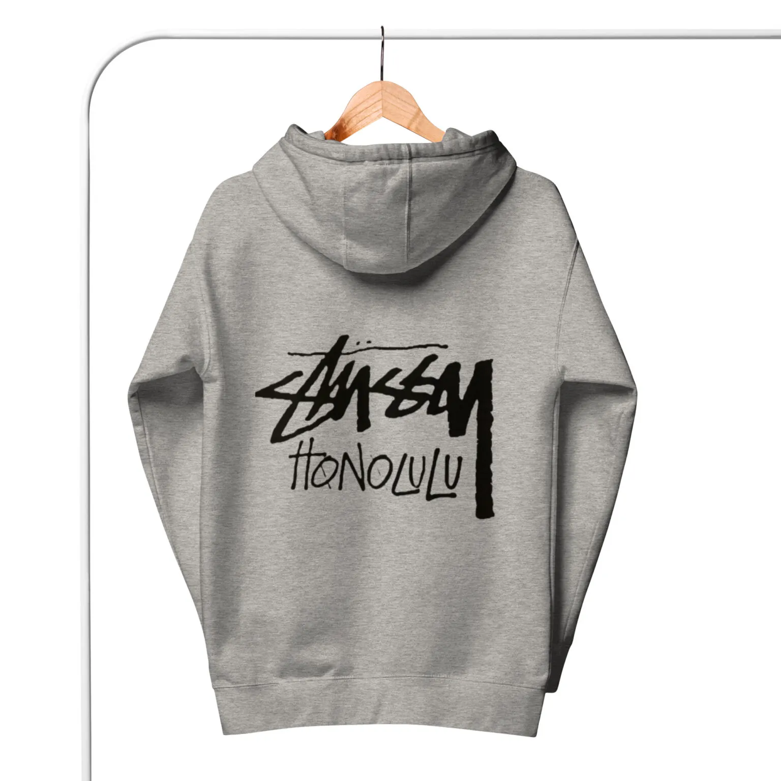 Unisex Stussy Honolulu Hoodie grey Unisex Stussy Honolulu Hoodie grey