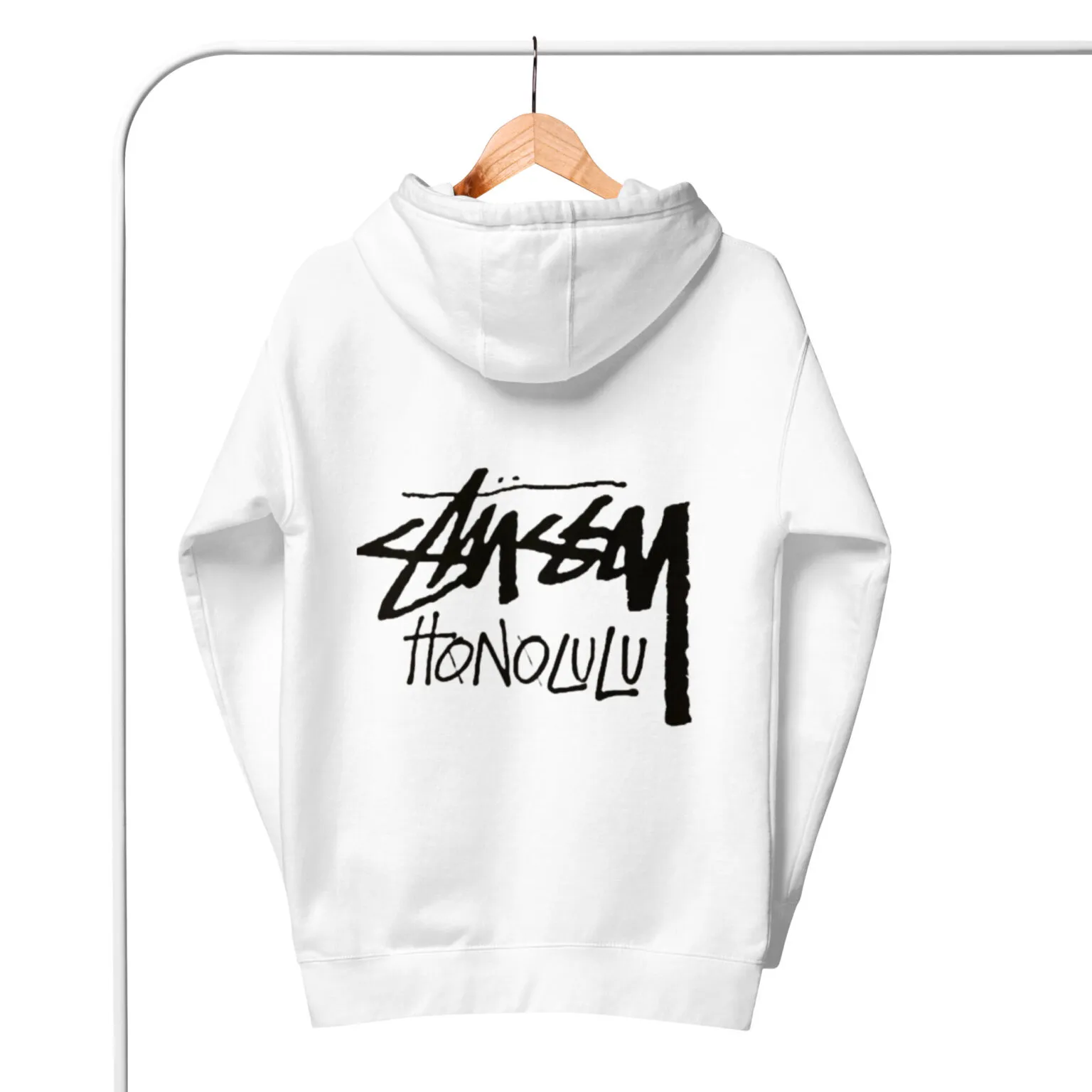 Unisex Stussy Honolulu Hoodie white Unisex Stussy Honolulu Hoodie white