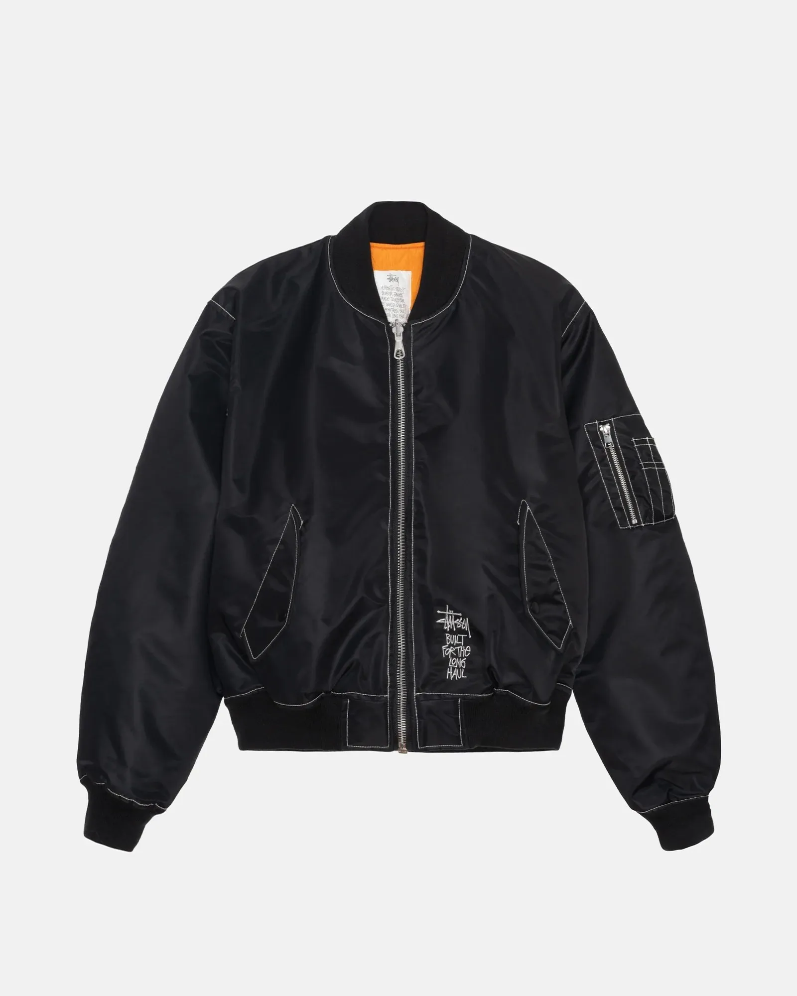 stussy-built-reversible-bomber-j Stussy Built Reversible Bomber Jacket Black